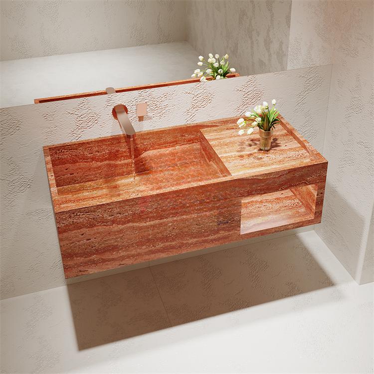 Elio Red Cave Antique Marble Sink