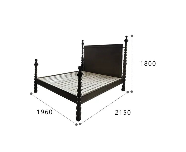 Nicolette Retro Luxury Neoclassical Master Bedroom Bed