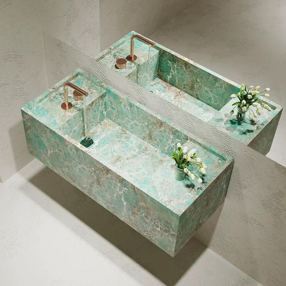 Justin Napoleon Black Bulgari Wall-Mounted Sink