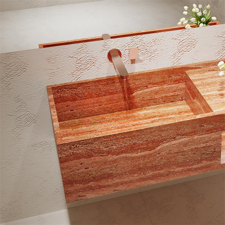 Millie Red Cave Stone Wall-Mounted Basin