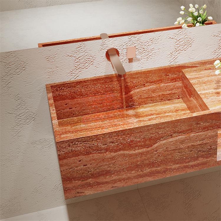 Elio Red Cave Antique Marble Sink