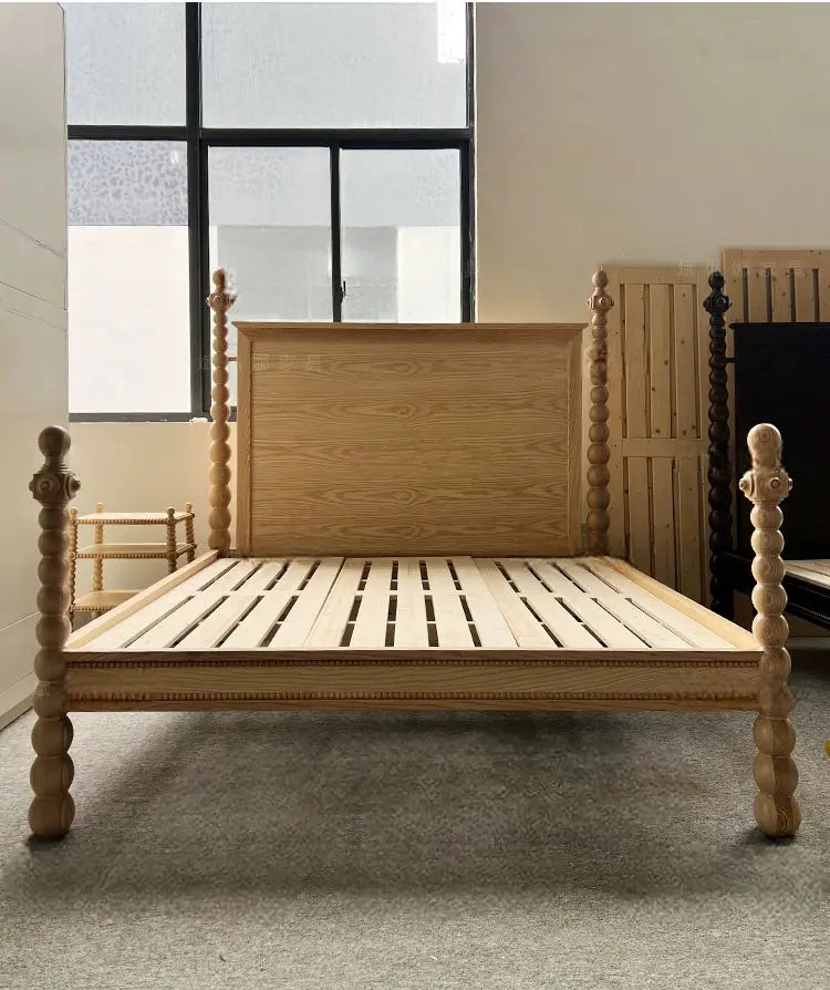 Nicolette Retro Luxury Neoclassical Master Bedroom Bed