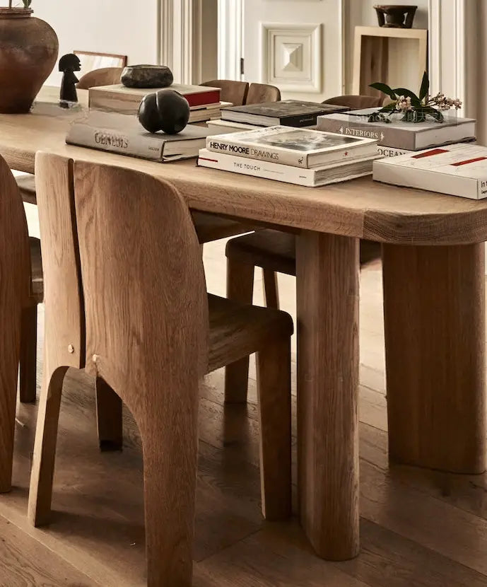 Camille Rustic Retro Wood Dining Table