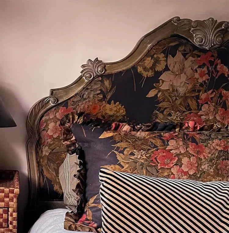 Solstice Retro Carved Wood Princess Style Bed