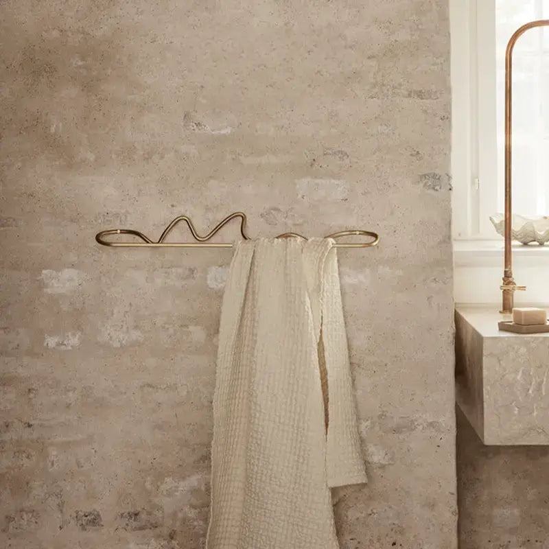 Anthelme Living Brass Wave Towel Hook