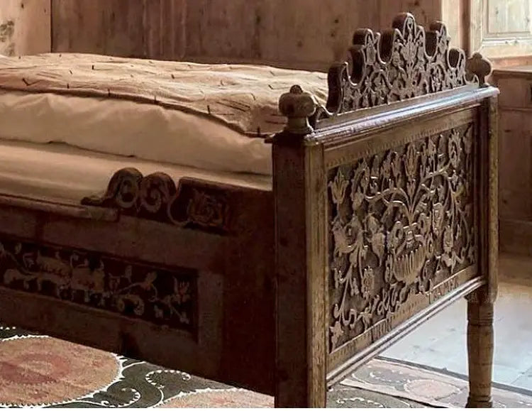 Minette Classic Carved Wooden Kids Bed