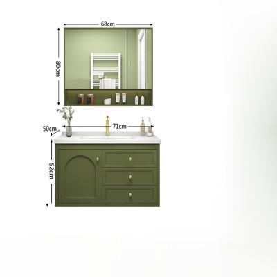 Evelyn Oak Bathroom Cabinet with Corian Basin