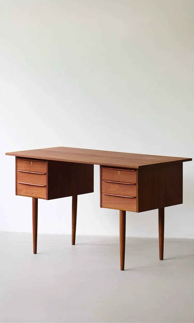 Lucien Designer Cherry Wood Executive Desk