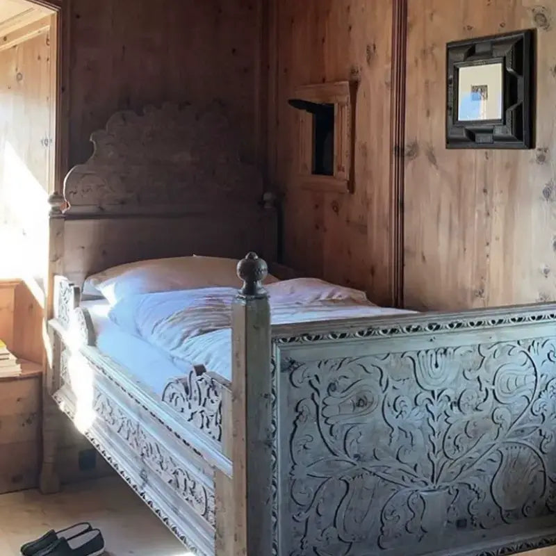 Minette Classic Carved Wooden Kids Bed