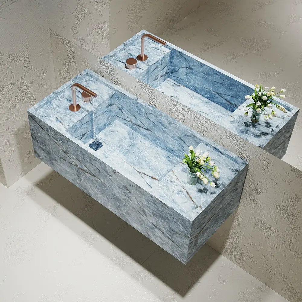 Justin Napoleon Black Bulgari Wall-Mounted Sink