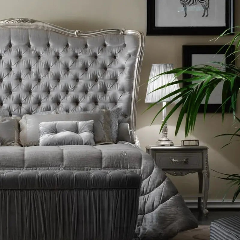 Amaury Fabric Soft-Covered Wooden Bed