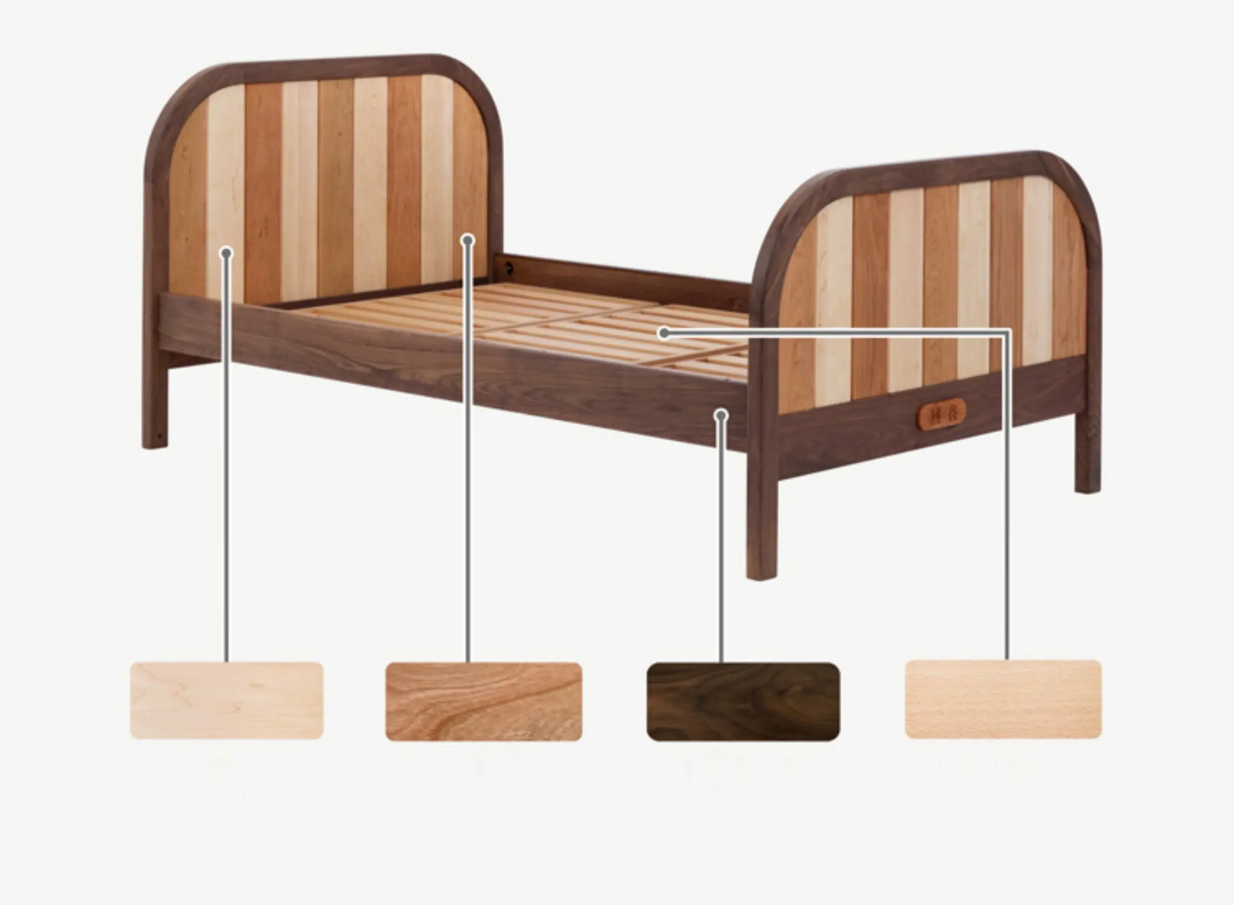 Gervais Dark Mocha Solid Wood Kids Bunk Bed