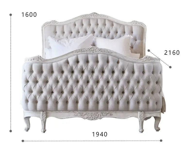 Fiorella Handcrafted Solid Wood Soft Bed