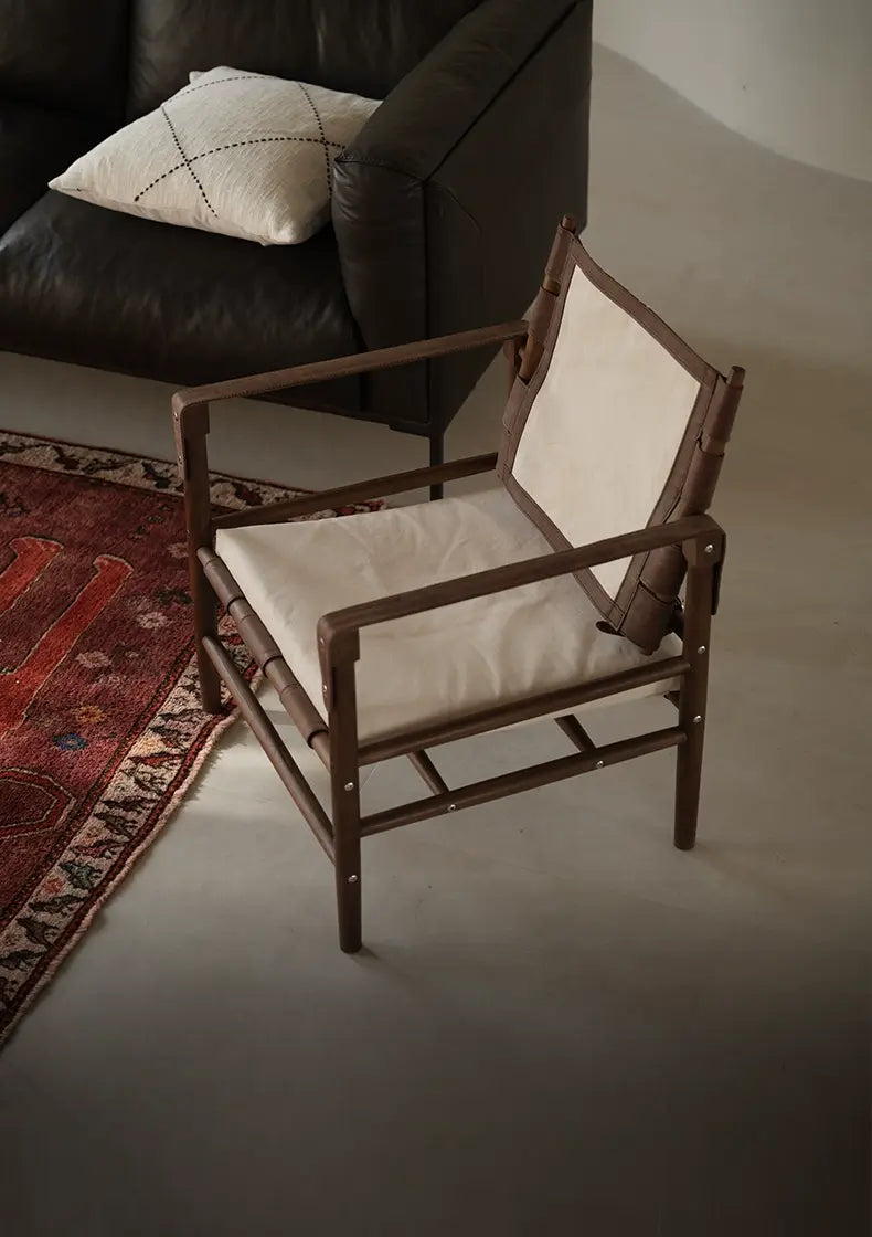 Nicolo Retro Teak Ghost Leisure Chair