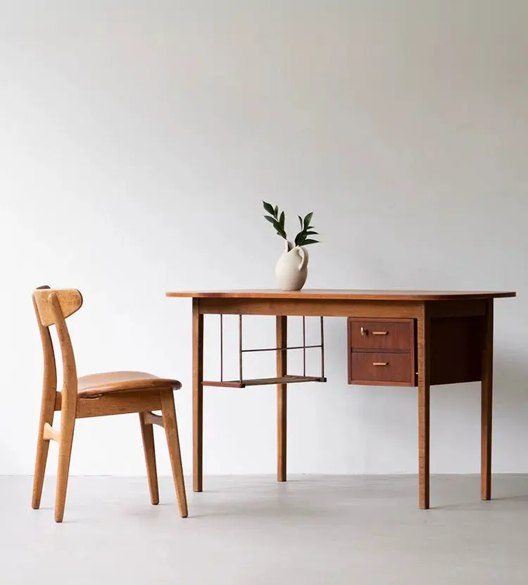 Jules Modern Simple Study Desk and Shelf
