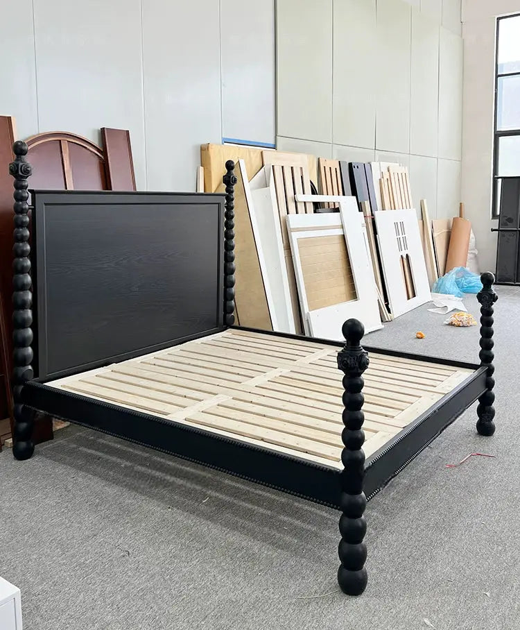 Nicolette Retro Luxury Neoclassical Master Bedroom Bed