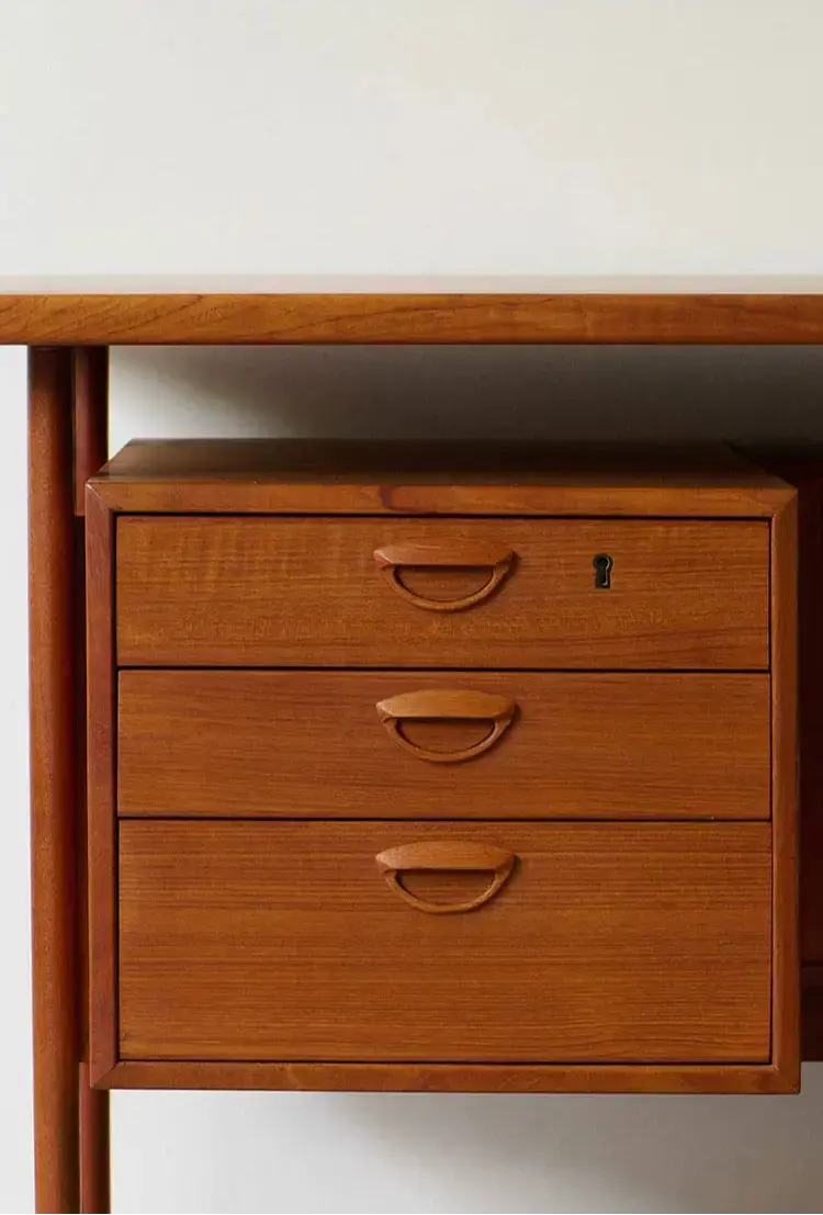 Gaspard Antique Style Teak Office Desk