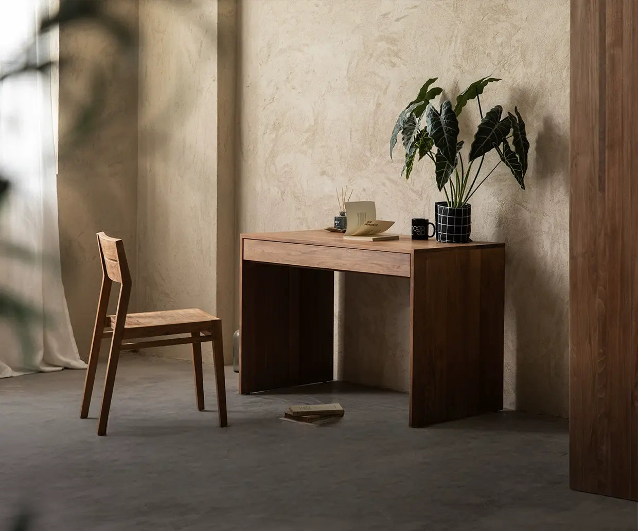 Samuele Pure Teak Wood Student Bedroom Desk