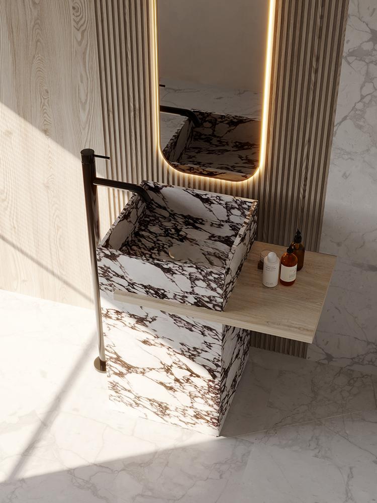 Gideon Purple Rock Pedestal Basin