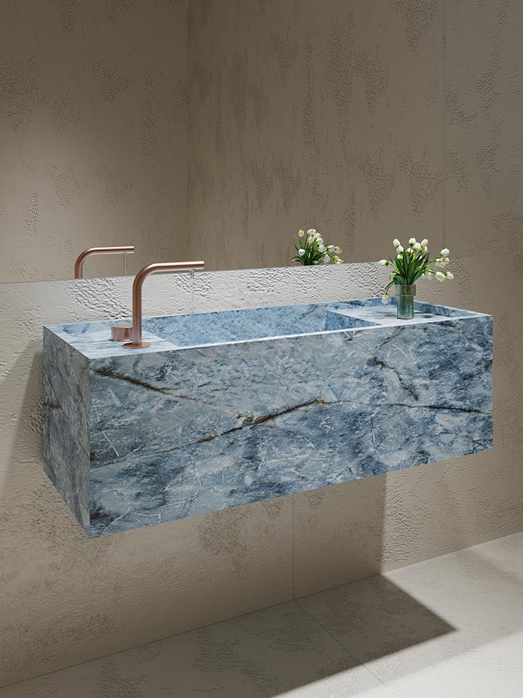 Justin Napoleon Black Bulgari Wall-Mounted Sink