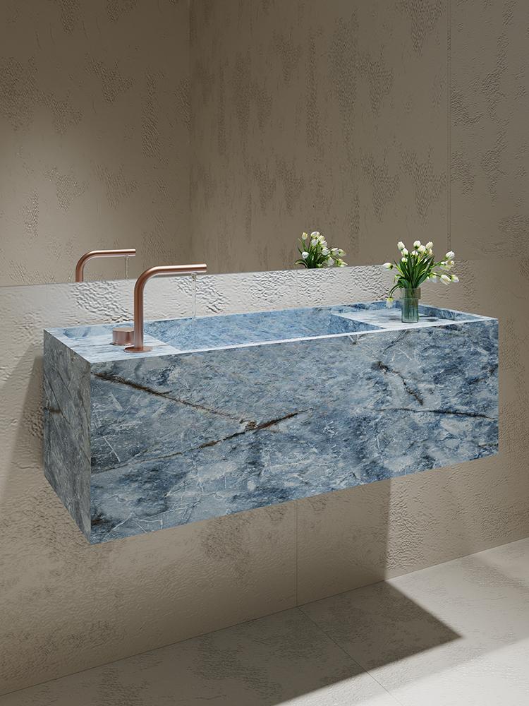 Lara Amazon Green Marble Integrated Sink