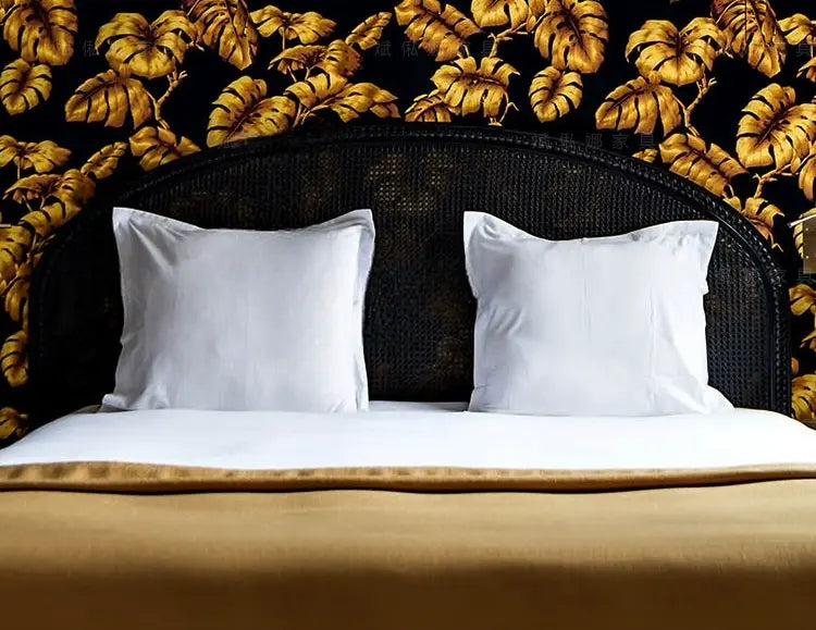 Prue Black Rattan Neoclassical Wedding Bed