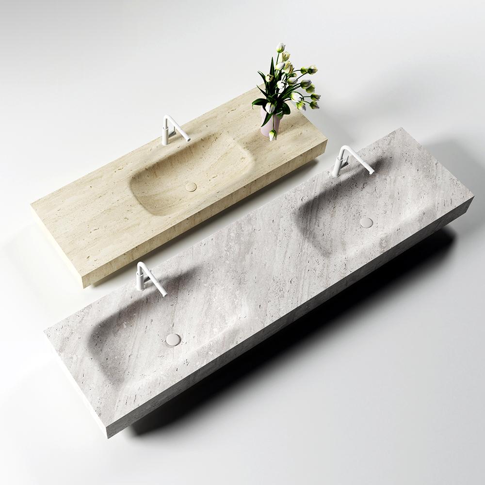Lennon Beige Roman Travertine Integrated Sink