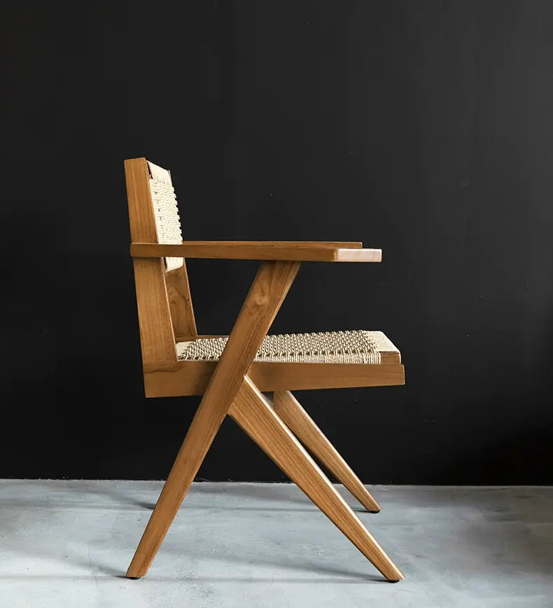 Bastien Retro Teak Solid Wood Dining Chair