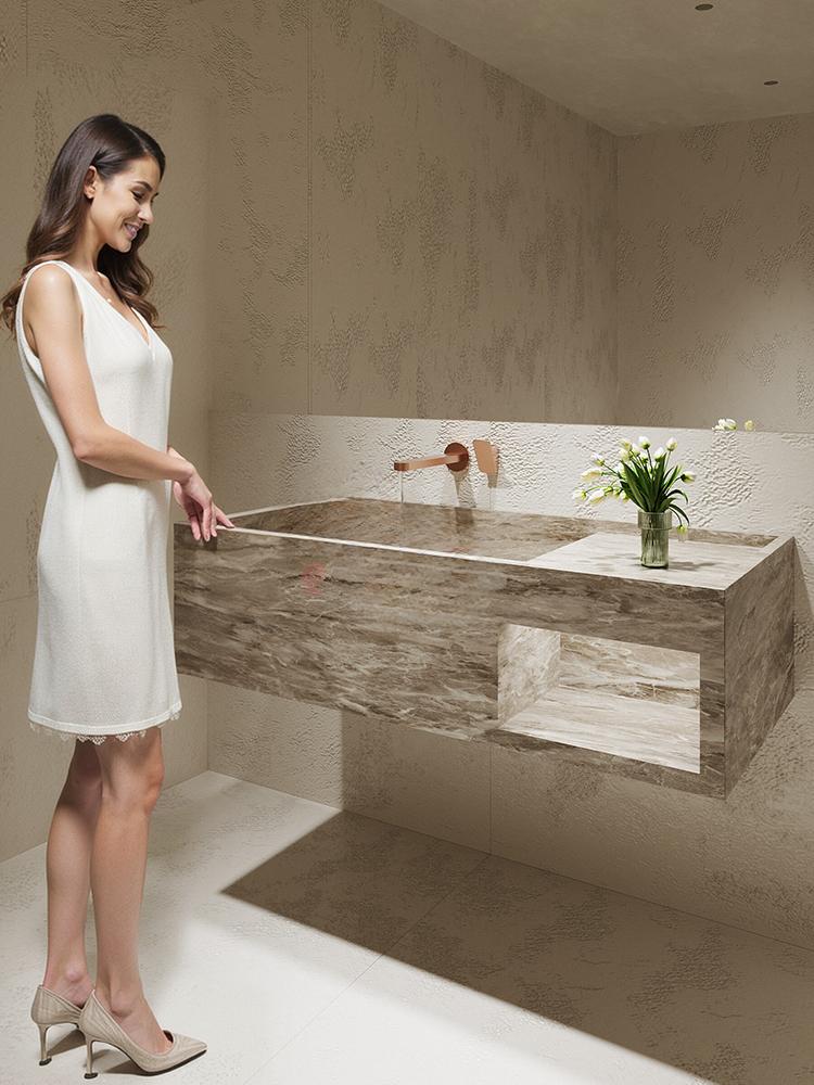 Elio Red Cave Antique Marble Sink