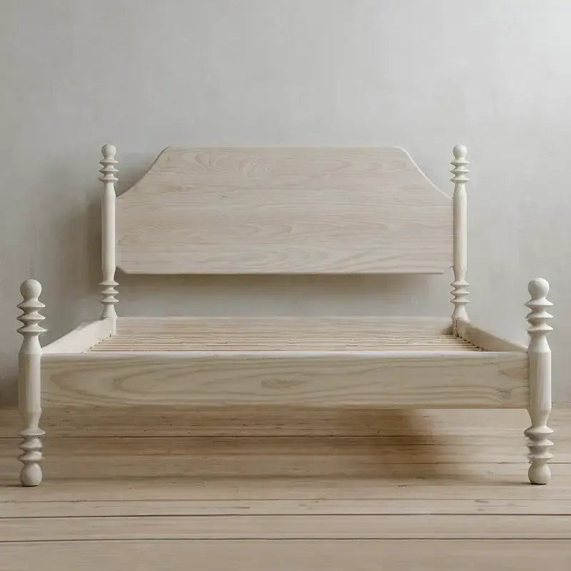 Rosette Elegant Solid Wood Wedding Bed