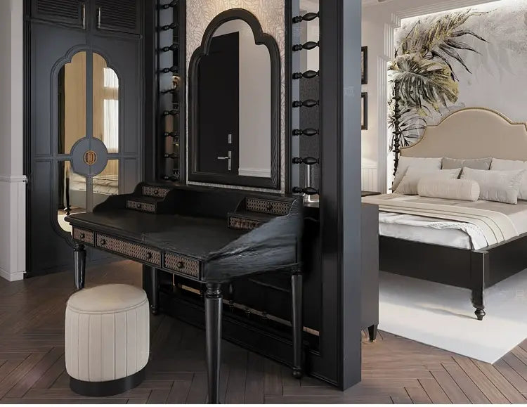 Lucie Retro Town Custom Neoclassical Double Bed