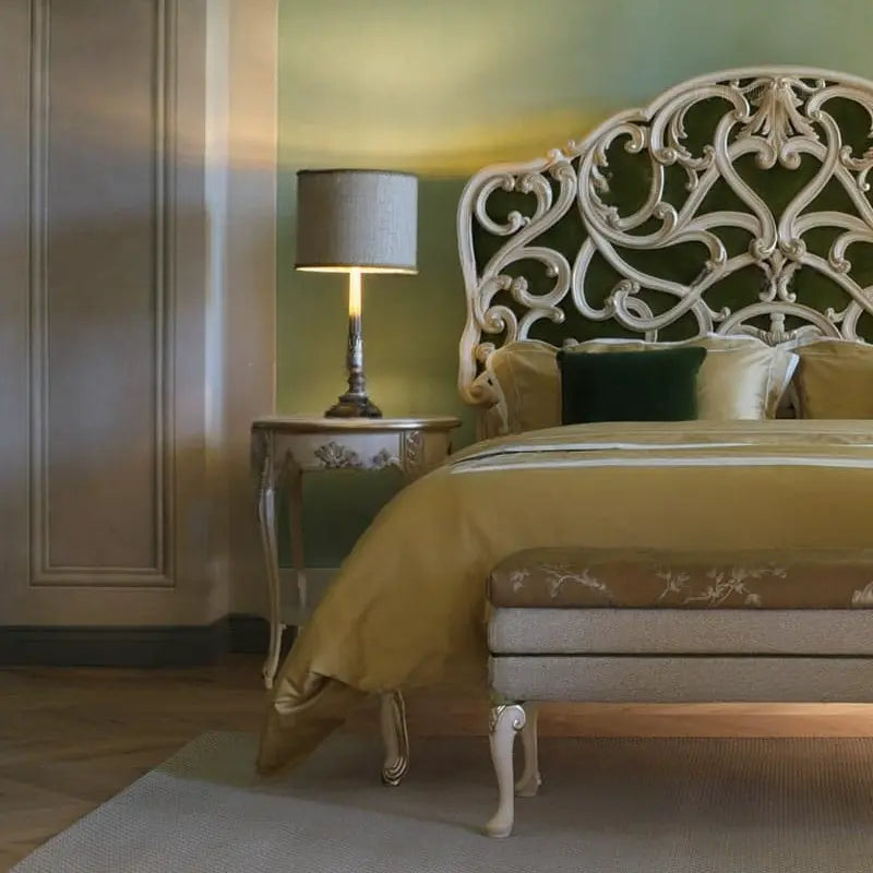 Heloise Elegant Solid Wood Double Bed