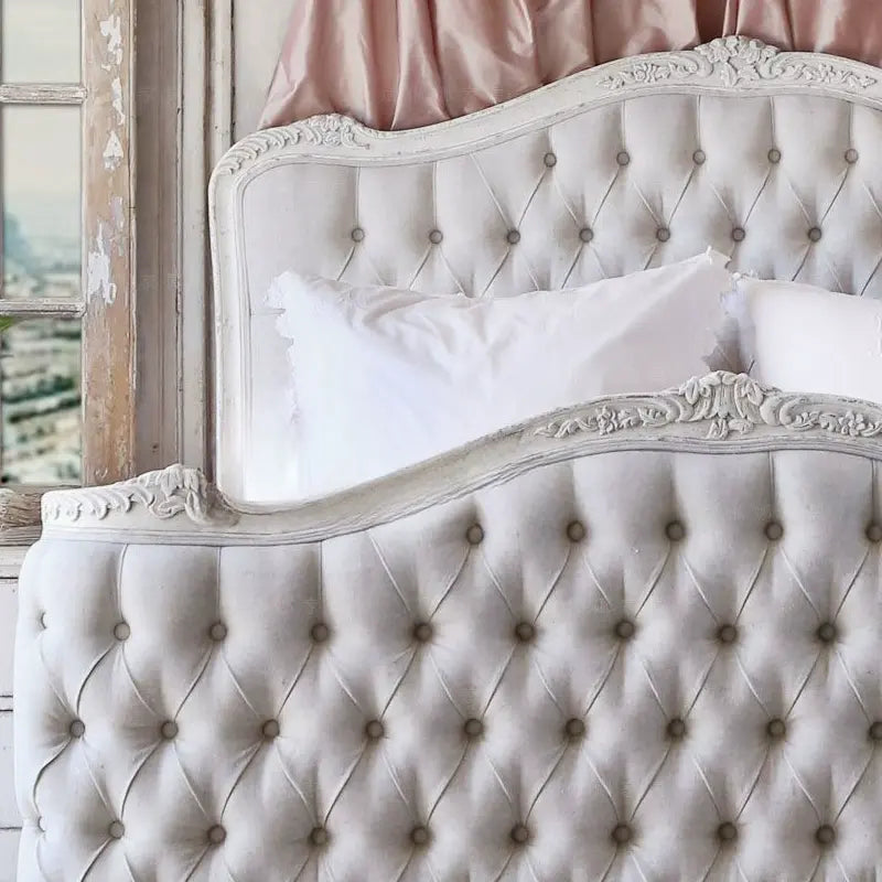 Fiorella Handcrafted Solid Wood Soft Bed