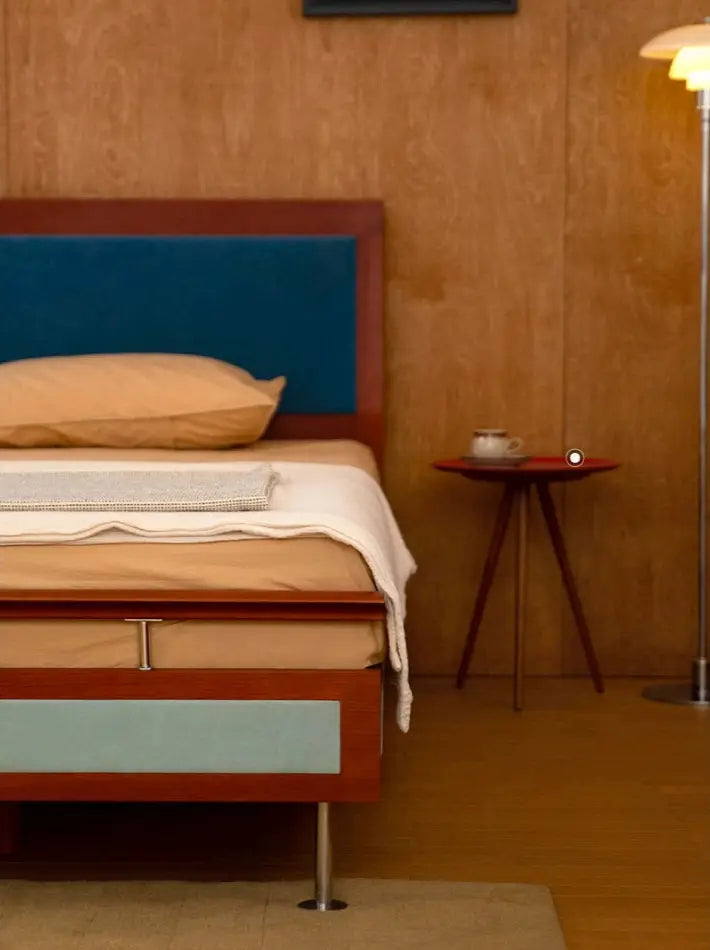 Amélie Retro Cherry Wood Double Bed