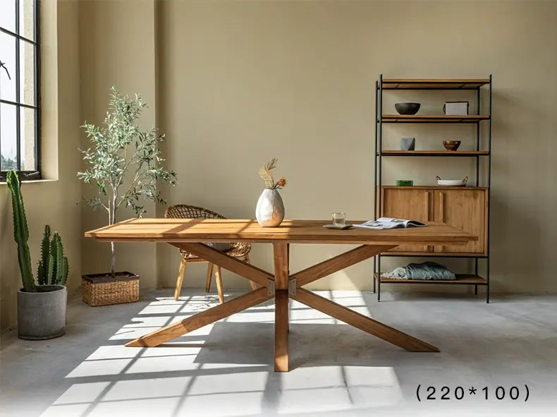 Gabriele Solid Wood Antique Large Dining Table