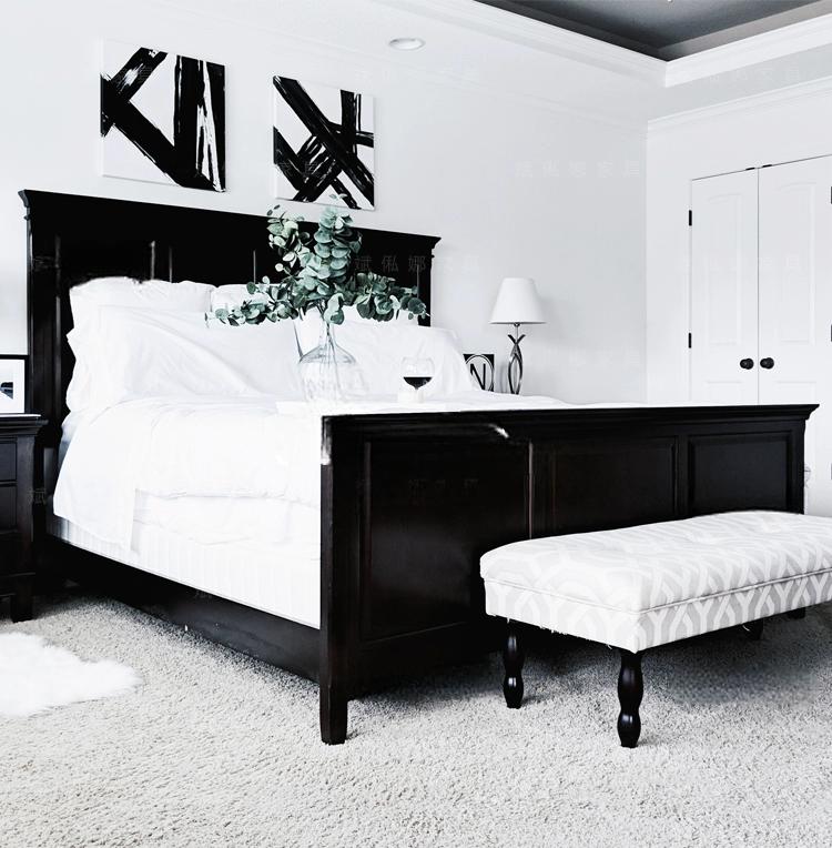 Lyon Black Solid Wood Princess Bed