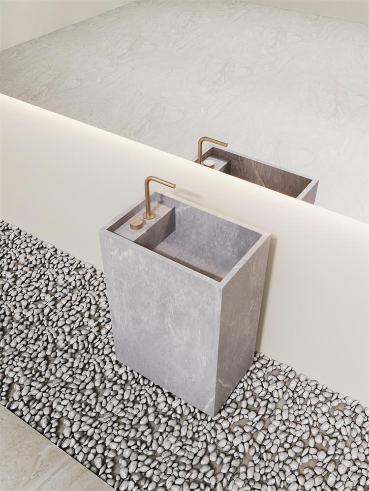 Francis Fish Belly White Marble Pedestal Basin