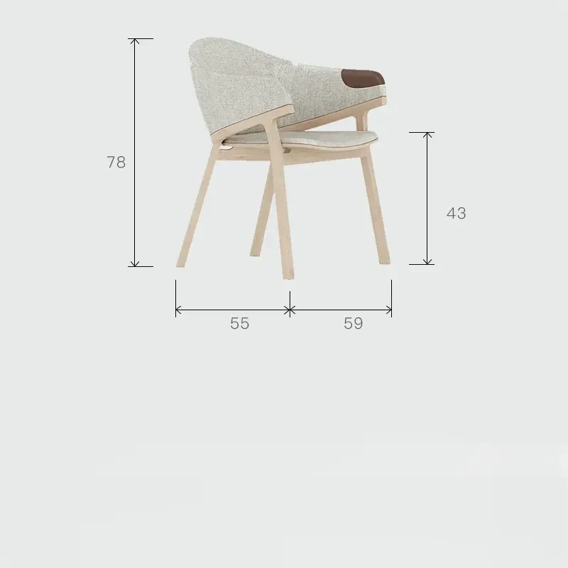 Zella Solid Oak Armrest Dining Room Chair
