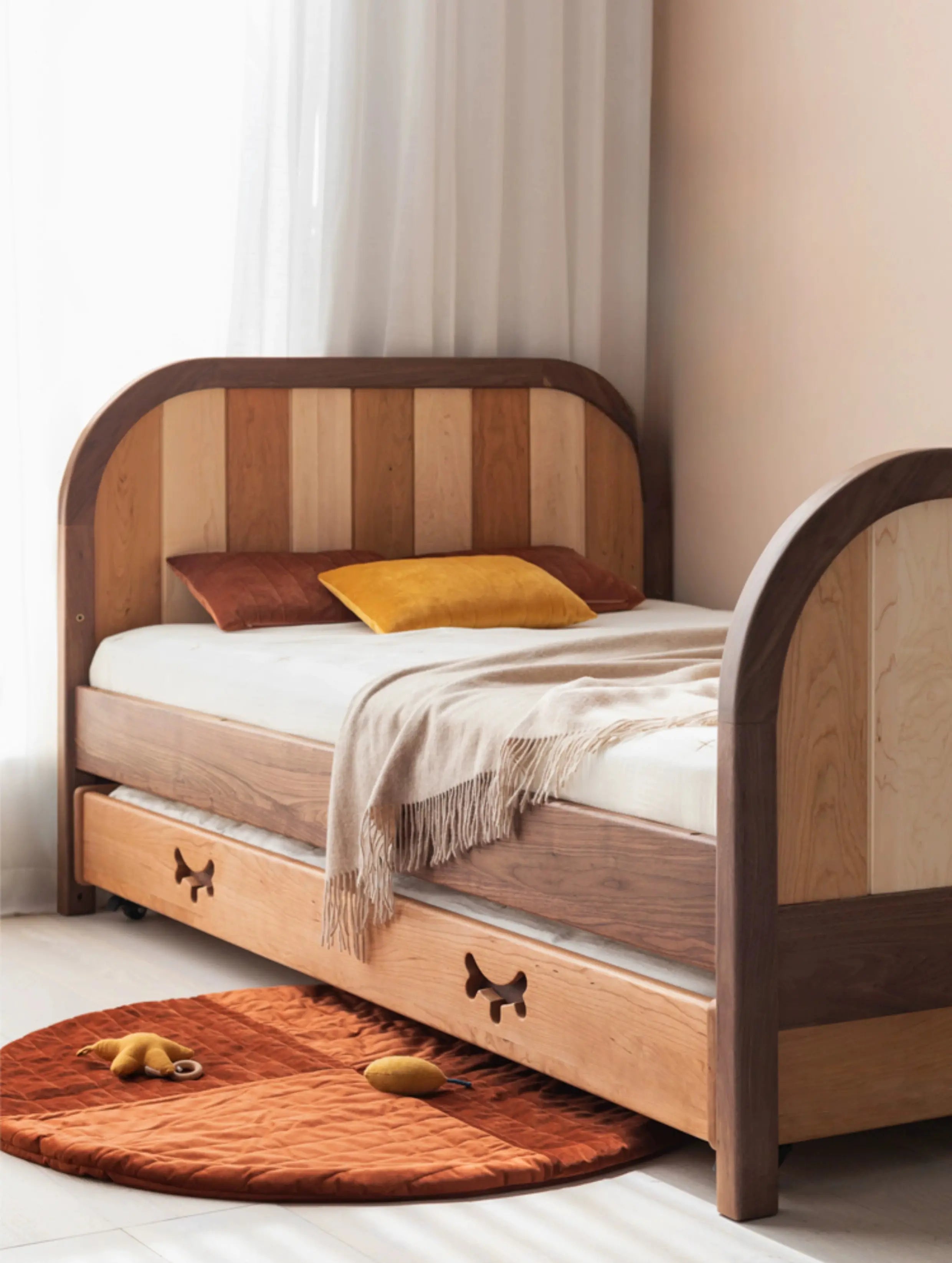 Gervais Dark Mocha Solid Wood Kids Bunk Bed