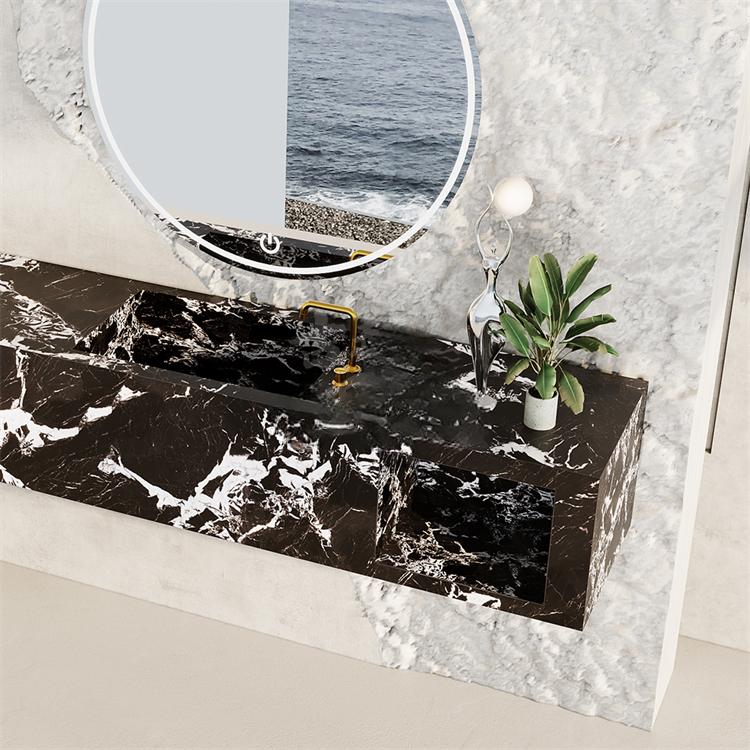 Rayne Retro Purple White Marble Sink