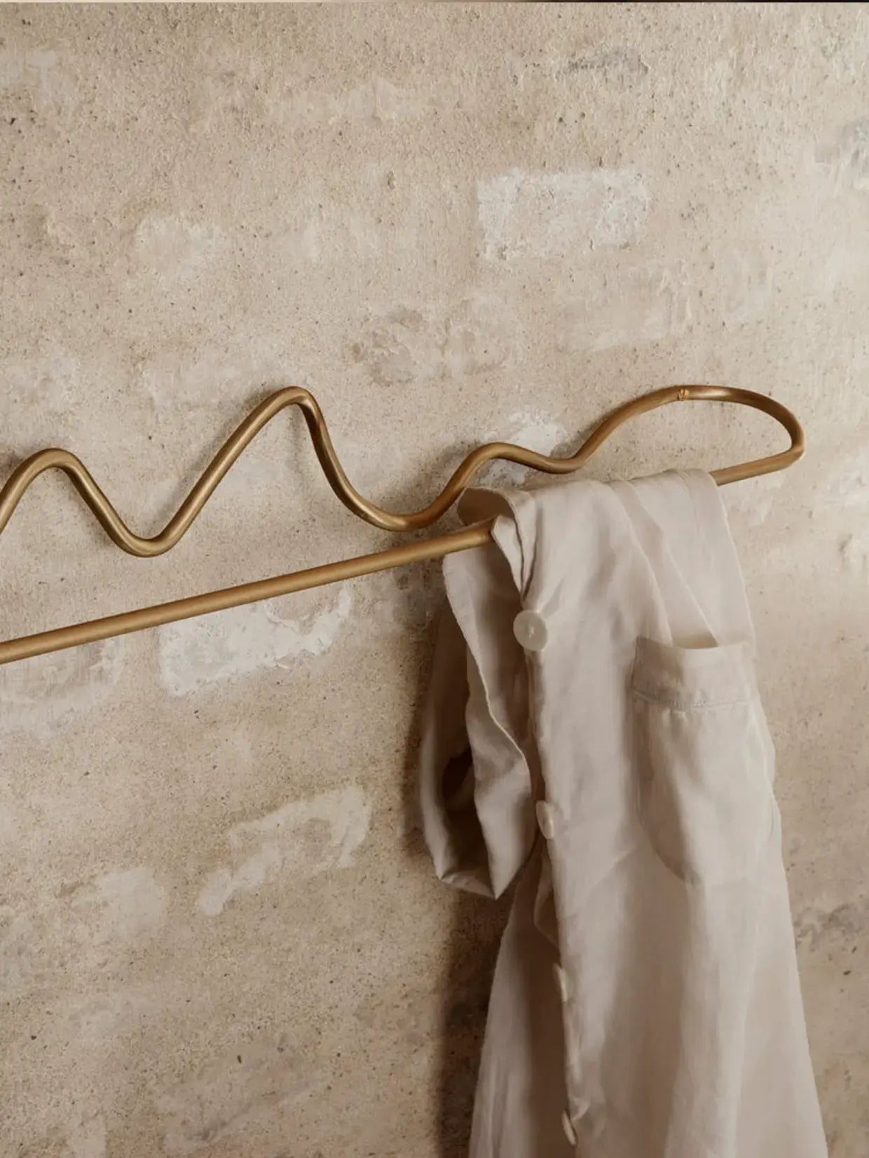 Anthelme Living Brass Wave Towel Hook