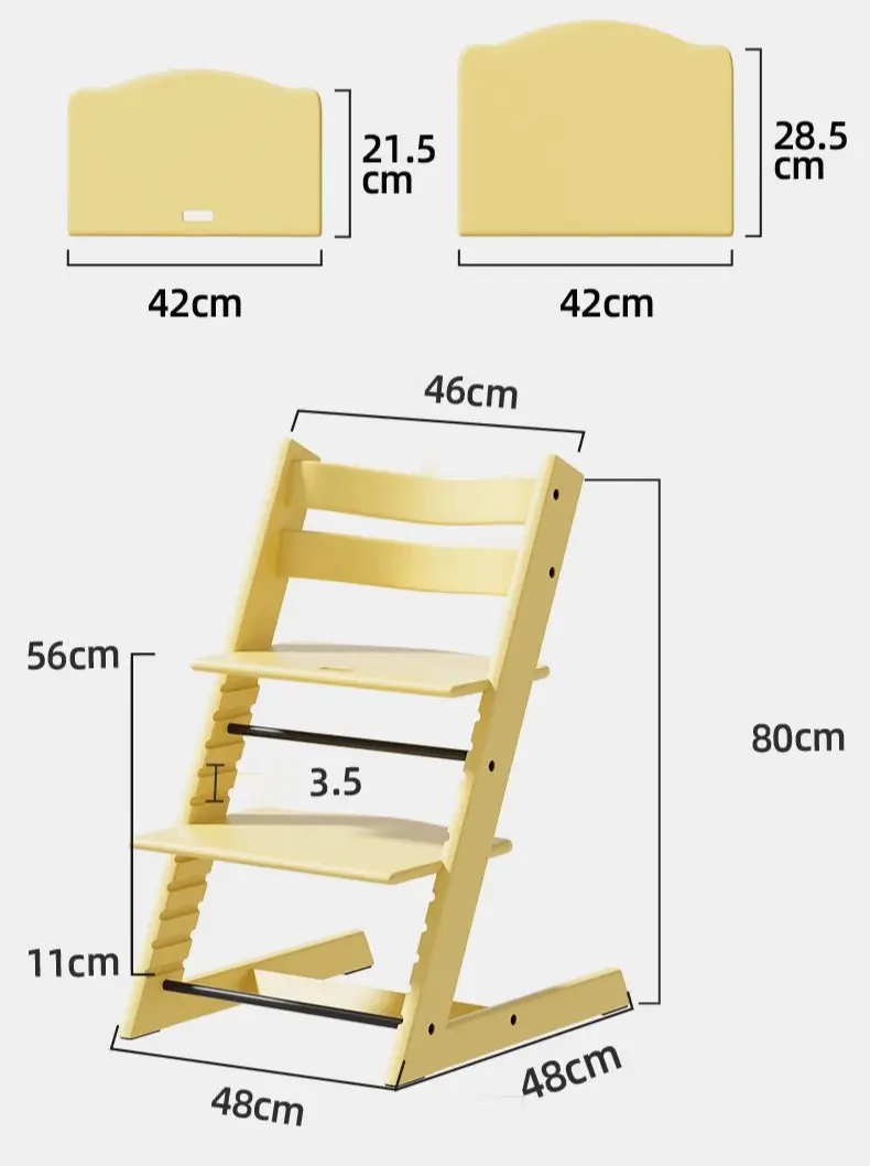 Zéphyr Pink Solid Wood Growth Chair
