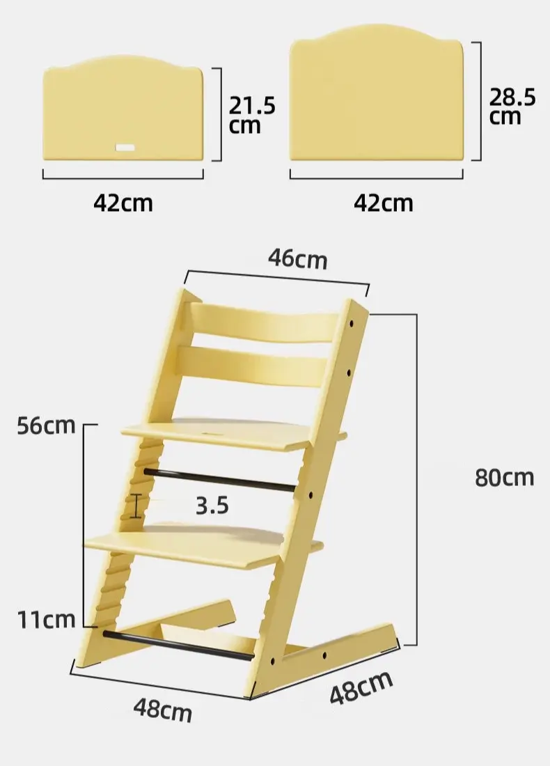 Zéphyr Red Solid Wood Growth Chair