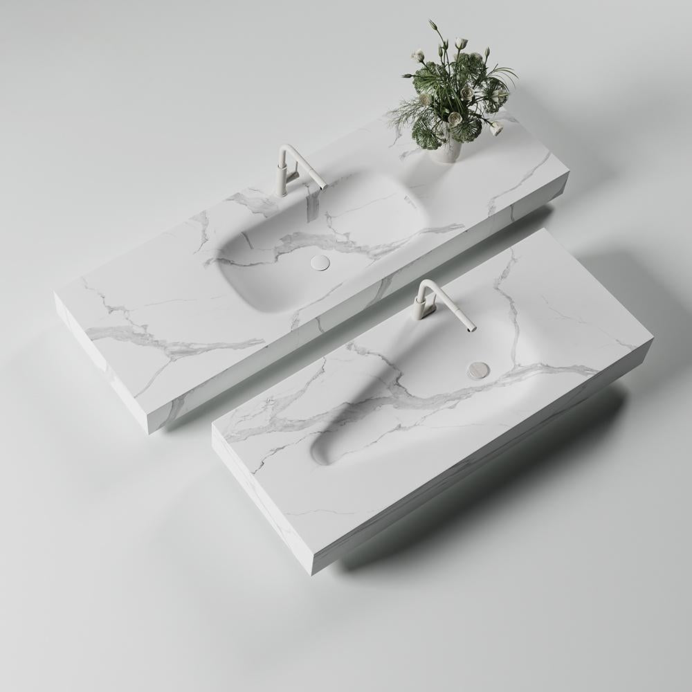 Jonah Fish Belly White Marble Sink