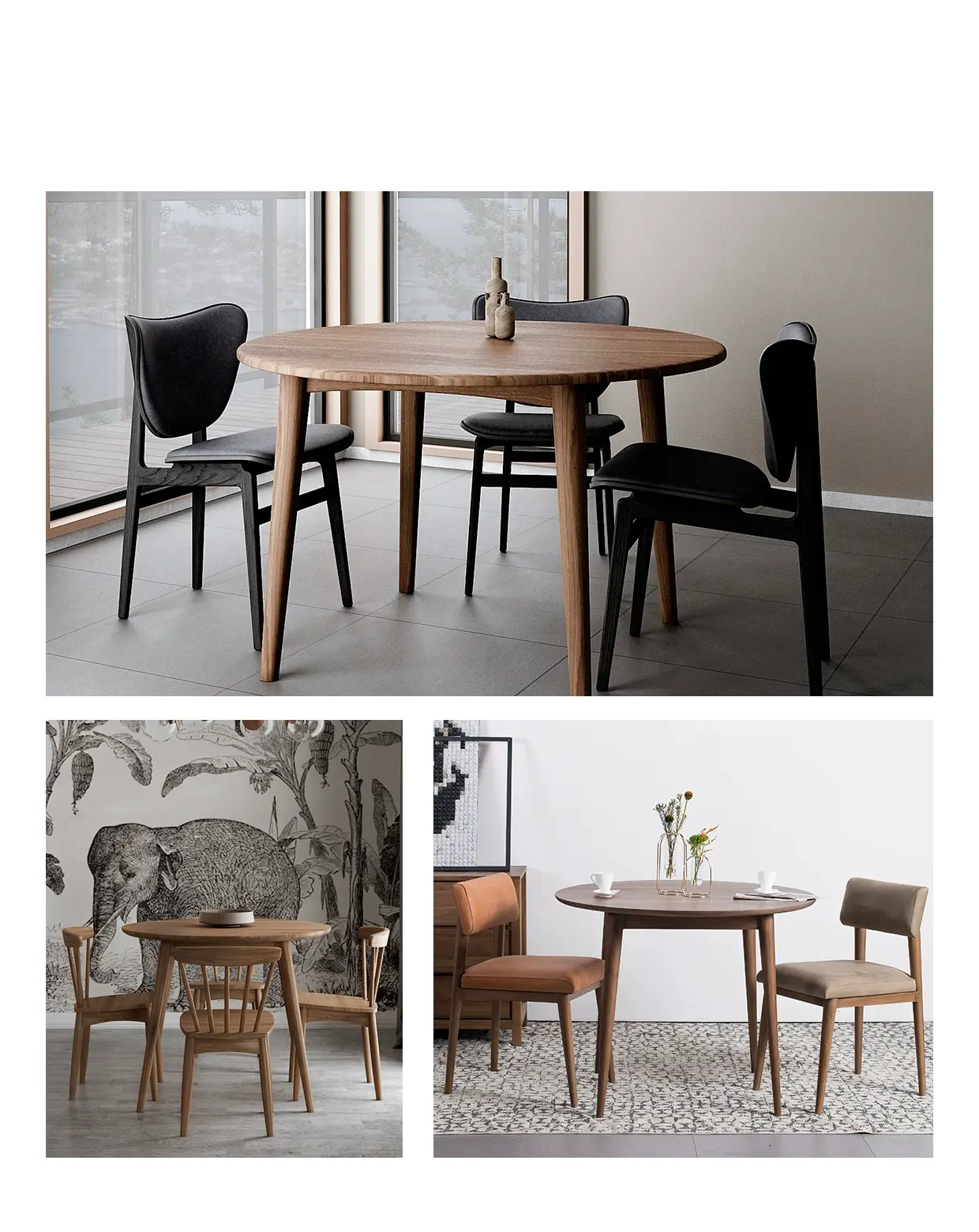 Federico Imported Solid Teak Round Dining Table