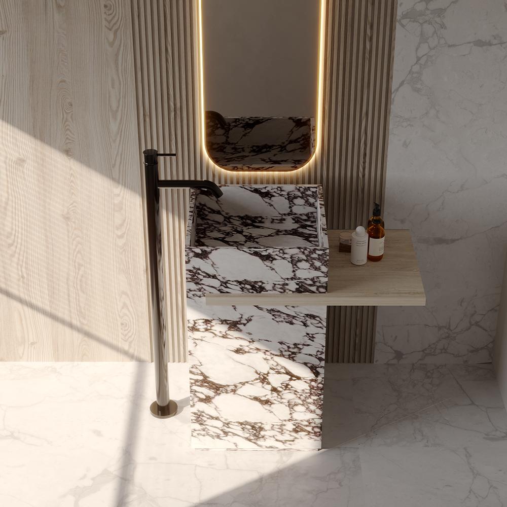 Gideon Purple Rock Pedestal Basin