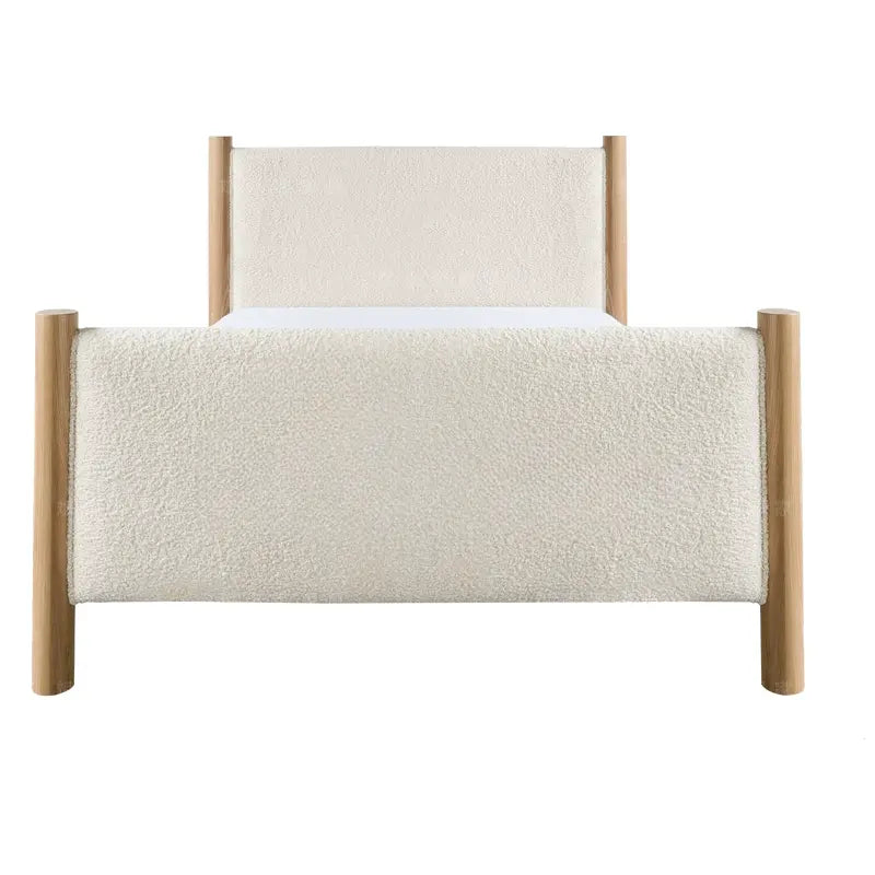 Gable Neoclassical Soft Lamb Style Bed