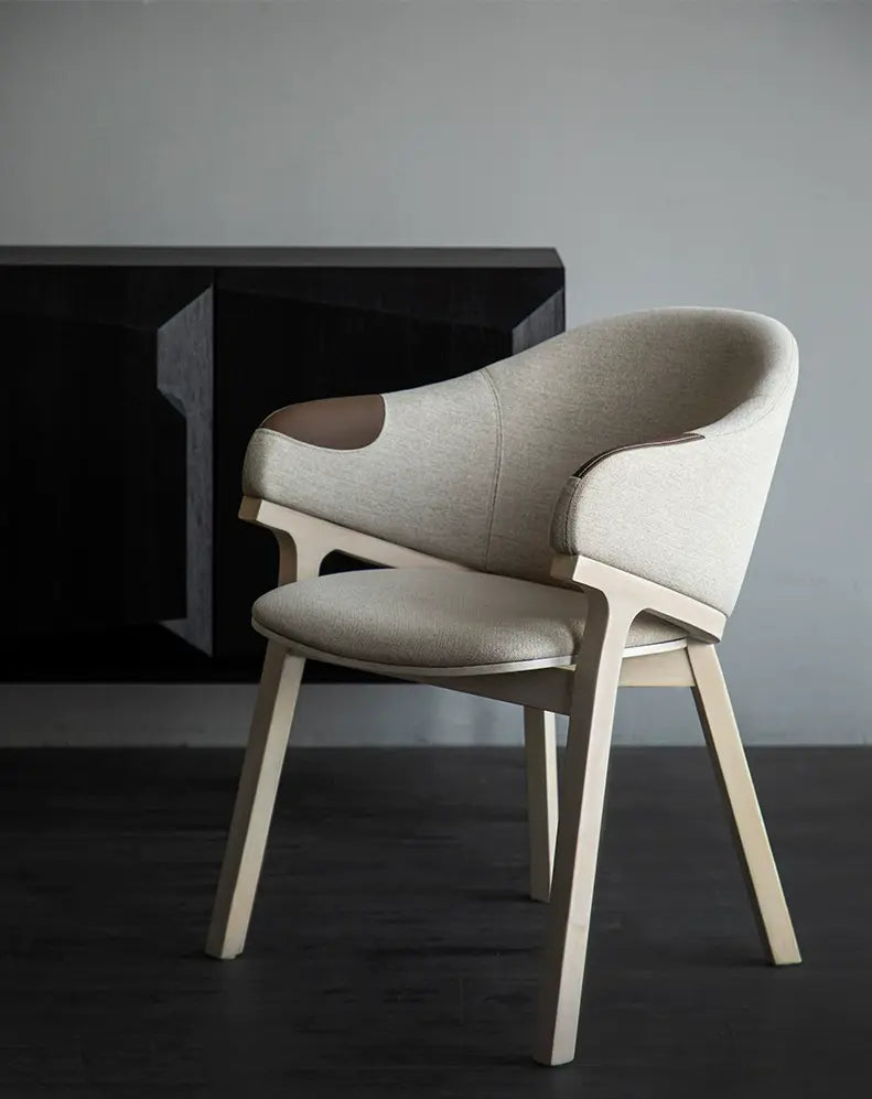 Zella Solid Oak Armrest Dining Room Chair