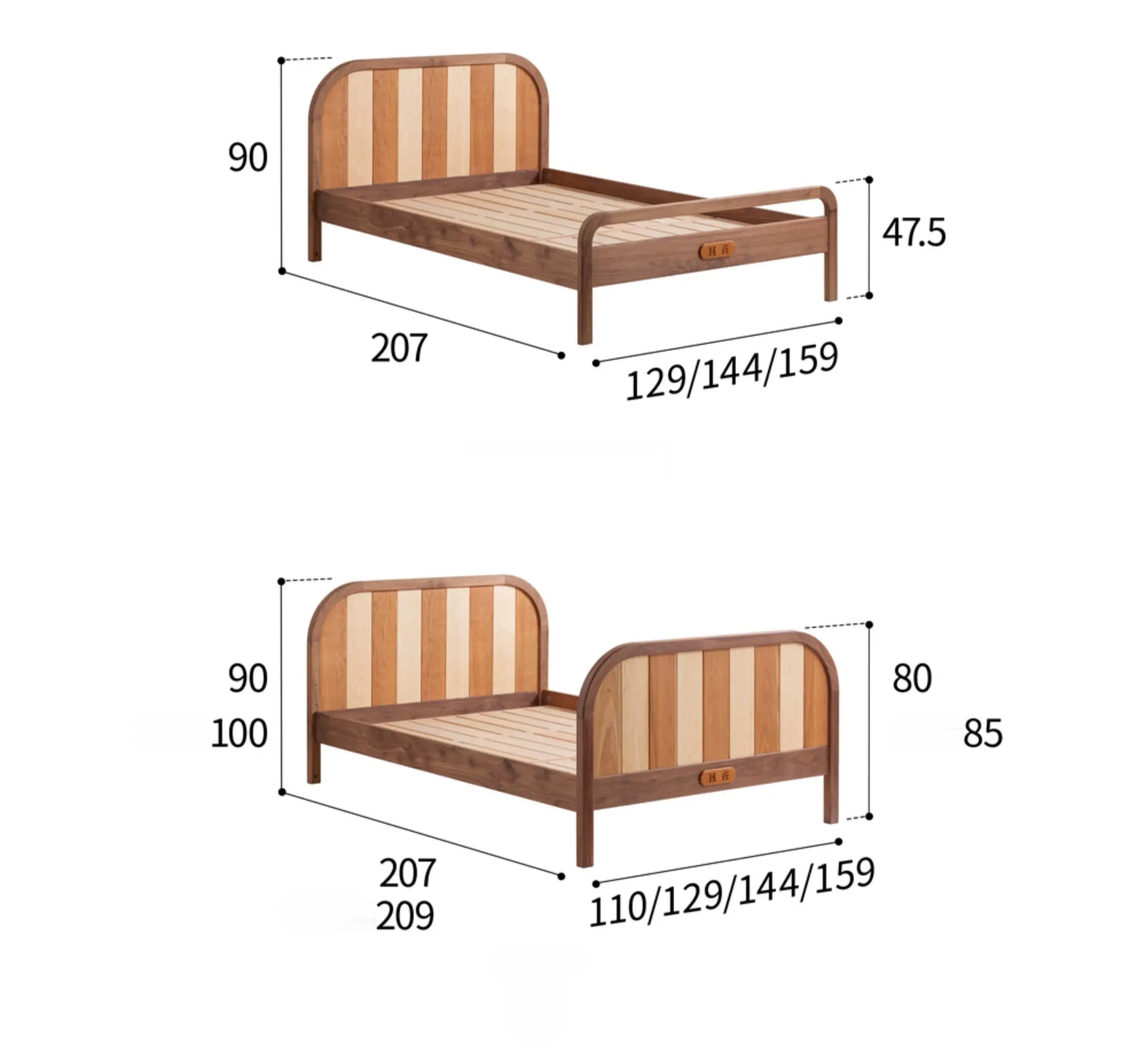 Gervais Dark Mocha Solid Wood Kids Bunk Bed