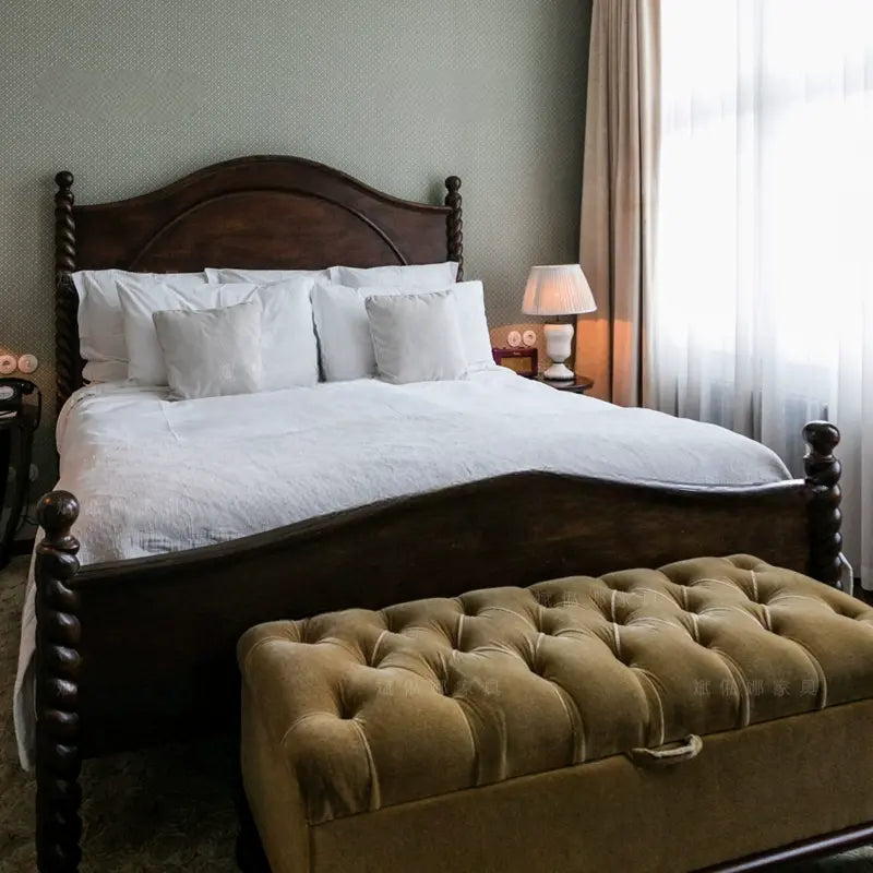 Rosemarie Elegant Neoclassical Double Princess Bed